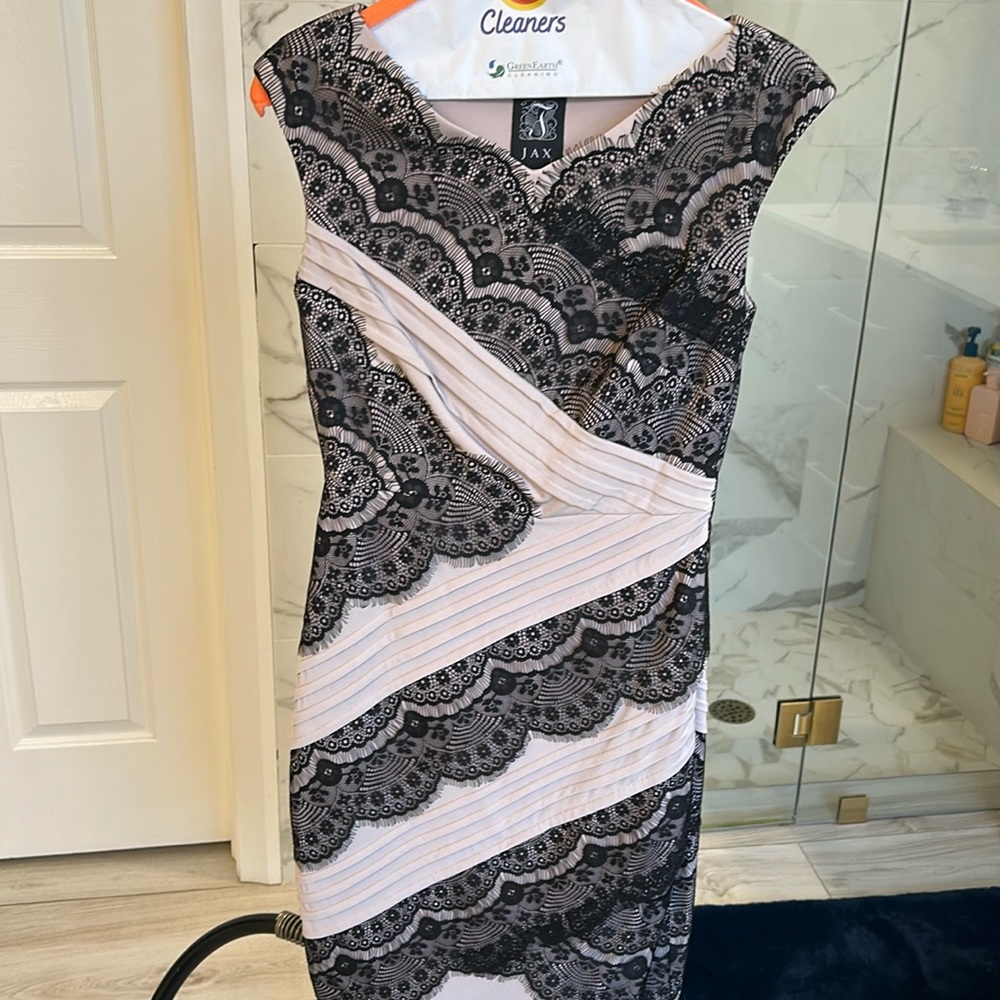 Jax lace trim cocktail dress